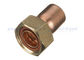 Straight / Bend Cylinder Metric Thread Adapters 8x3/4&quot; Copper End Feed For AC